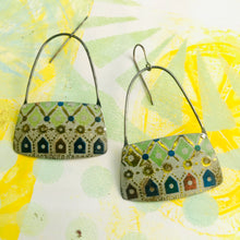 Load image into Gallery viewer, Vintage Treasure Box Rounded Rectangles Zero Waste Tin Earrings
