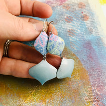 Load image into Gallery viewer, Soft Blues Rex Ray Zero Waste Tin Earrings