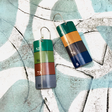 Aquarell Old Growth Wide Rectangle Tin Earrings