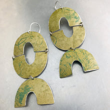 Load image into Gallery viewer, Mossy Triple Little Us Upcycled Tin Earrings