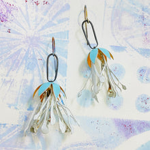 Load image into Gallery viewer, Aqua &amp; White Fuchsia Earrings