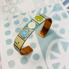 Load image into Gallery viewer, Mixed Cools &amp; Creams Squares Upcycled Tesserae Tin Cuff