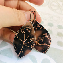 Load image into Gallery viewer, Coppery Branches Medium Pod Tin Earrings