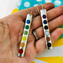 Load image into Gallery viewer, Colored Pencil Case Long Narrow Tin Earrings