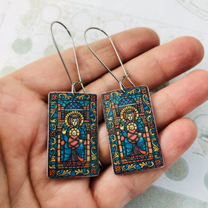 Stained Glass Windows Upcycled Tin Earrings