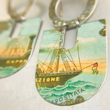Load image into Gallery viewer, Esportazione Schooner Chunky Horseshoes Zero Waste Tin Earrings