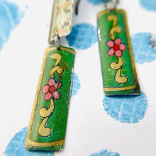 Load image into Gallery viewer, Mixed Vintage Edge Pattern Edge Recycled Tin Earrings