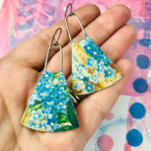 Load image into Gallery viewer, Forget Me Nots Small Fans Zero Waste Tin Earrings