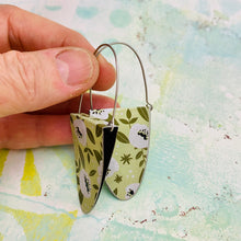Load image into Gallery viewer, Soft Green Upcycled Tin Earrings