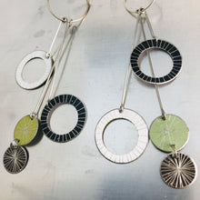 Load image into Gallery viewer, Starburst Rings in Mixed Neutrals Upcycled Tin Earrings