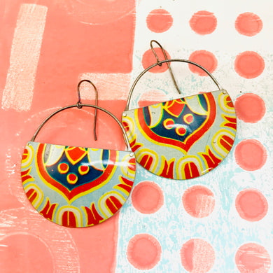 Radiant Flower Recycled Tin Earrings