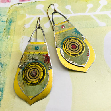 Bullseye Recycled Tin Earrings