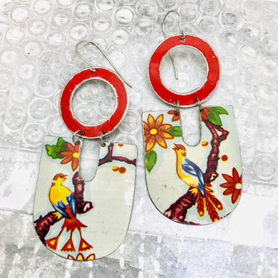 Gorgeous Birds Chunky Horseshoes Zero Waste Tin Earrings