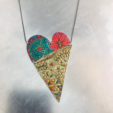 Load image into Gallery viewer, Angled Tin Heart Recycled Necklace