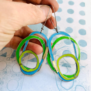 All Cools and Touch of Gold Scribbles Upcycled Tin Earrings