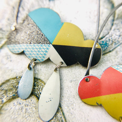 Mod Sun Ray Rain Clouds Zero Waste Tin Earrings