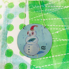 Load image into Gallery viewer, Baseman Snowman Zero Waste Tin Necklace