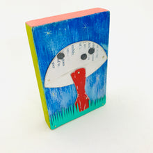 Load image into Gallery viewer, Red Stemmed Mushroom Tiny Tin Art