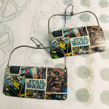 Load image into Gallery viewer, Star Wars Wide Rectangle Recycled Tin Earrings