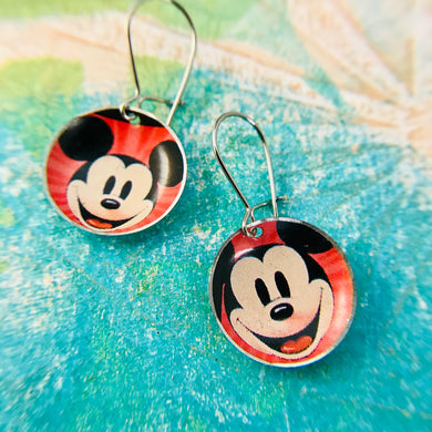 Mickey Mouse Upcycled Tiny Dot Earrings