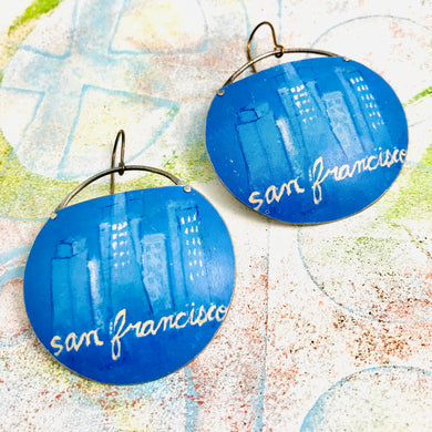 San Francisco Circles Recycled Tin Earrings