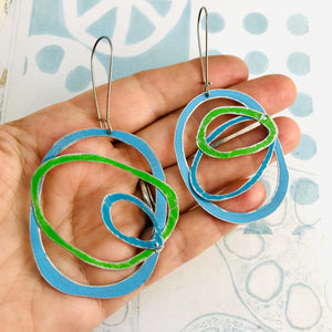 Cool Scribbles Upcycled Tin Earrings