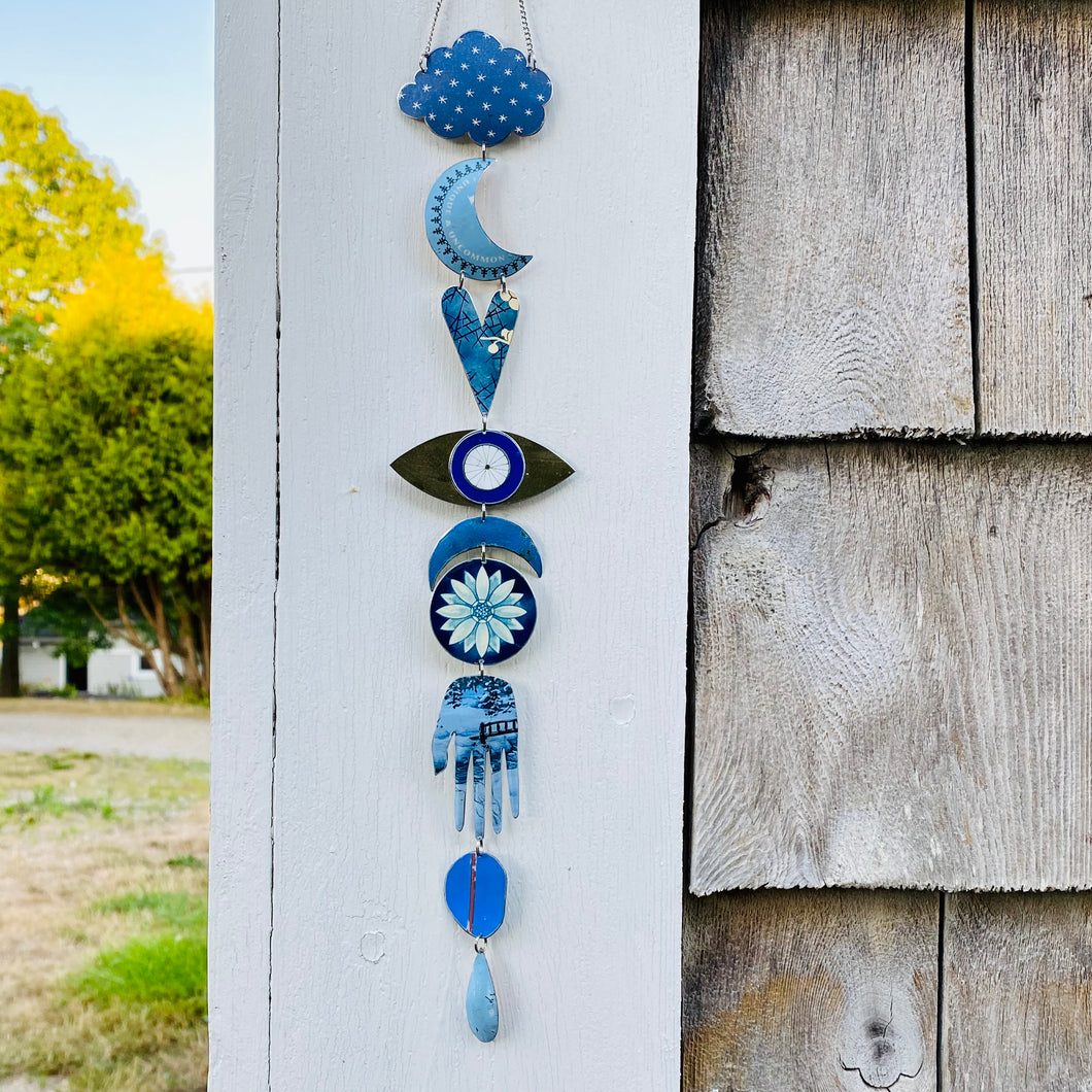 Unique & Uncommon Blues Protective Eye Talisman Wall Hanging