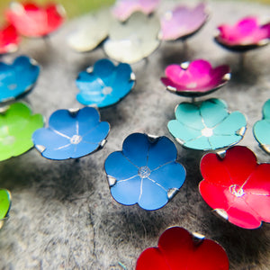 Tiny Blossoms Tin Post Earrings