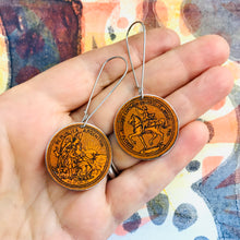 Load image into Gallery viewer, Argentinian Coins Medium Circle Earrings