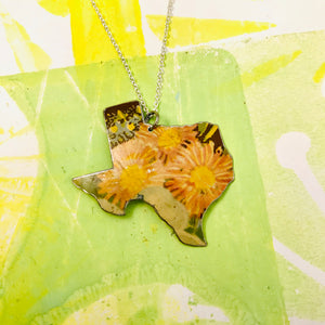 Wildflowers Texas Recycled Tin Necklace