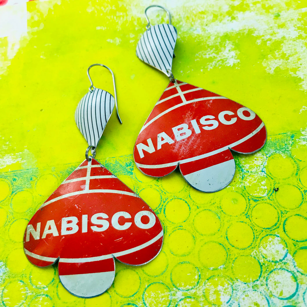 Nabisco Trefoil Upcyled Tin Earrings
