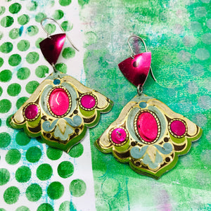Vintage Corner Arts and Craft Style Zero Waste Tin Earrings Ethical Jewelry