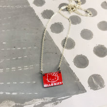 Load image into Gallery viewer, Tiny Hello Kitty Upcycled Tin Necklace