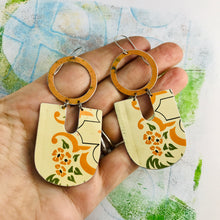Load image into Gallery viewer, Vintage Sugar Tin Chunky Horseshoes Zero Waste Tin Earrings