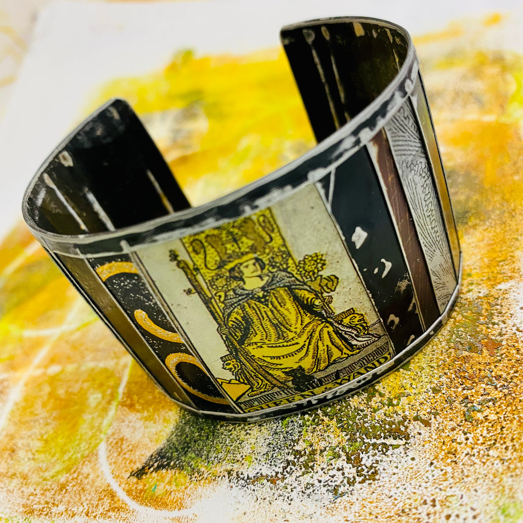 The Queen of Wands Upcycled Tesserae Tin Cuff