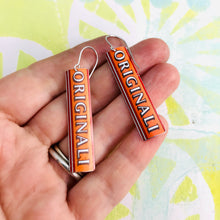 Load image into Gallery viewer, Originali Narrow Rectangle Tin Earrings