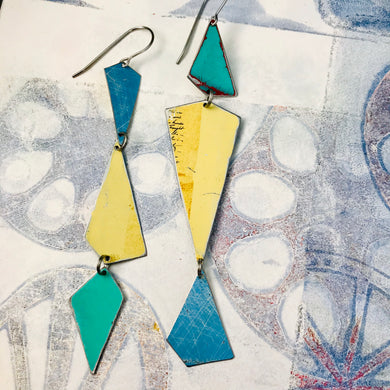 Butter & Seas Small Narrow Kites Recycled Tin Earrings