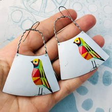 Load image into Gallery viewer, Colorful Songbirds Zero Waste Tin Earrings