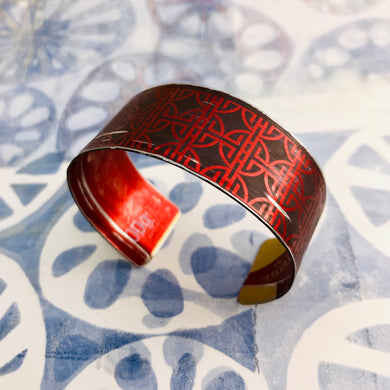Scarlet Moon Cake Upcycled Tin Cuff