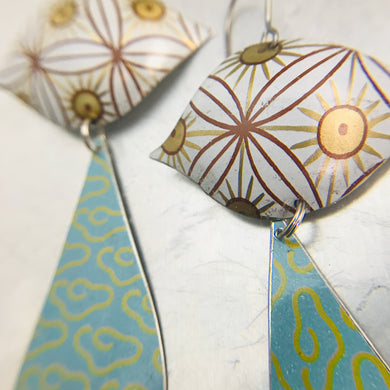 Mixed Patterns Ogee Zero Waste Tin Earrings