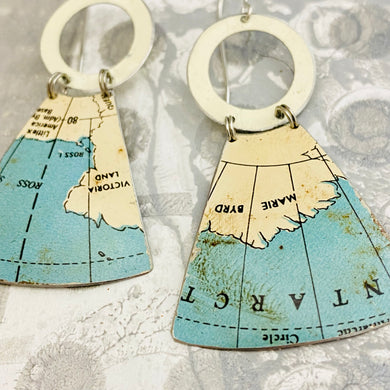 Antarctica & Ross Sea Small Fans Tin Earrings