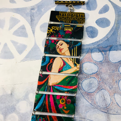 Flamenco Dancer Upcycled Tin Bracelet