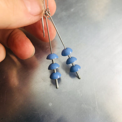Cornflower Zen Chimes Upcycled Tin Earrings