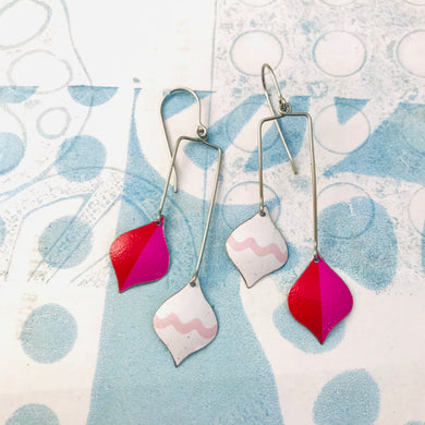 Pink Ornaments Zero Waste Tin Earrings