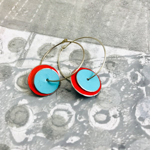 Duo Color Small Hoop Earrings
