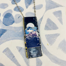Load image into Gallery viewer, Moonrise Blues Upcycled Tin Necklace