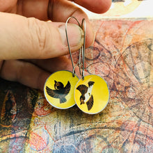 Load image into Gallery viewer, Flying Songbirds Medium Basin Upcycled Tin Earrings