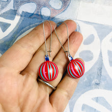 Load image into Gallery viewer, Bright Round Christmas Ornaments Tin Earrings