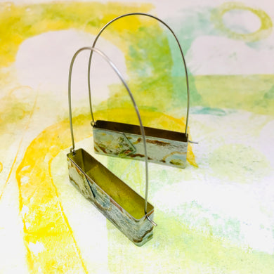 Boxy Upcycled Tin Earrings
