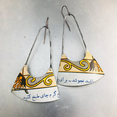 Vintage Cracker Box Recycled Tin Earrings